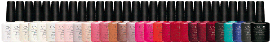 Beispielpalette von ausgew&auml;hlten SHELLAC-Farben (Quelle: get-shellacked.de)